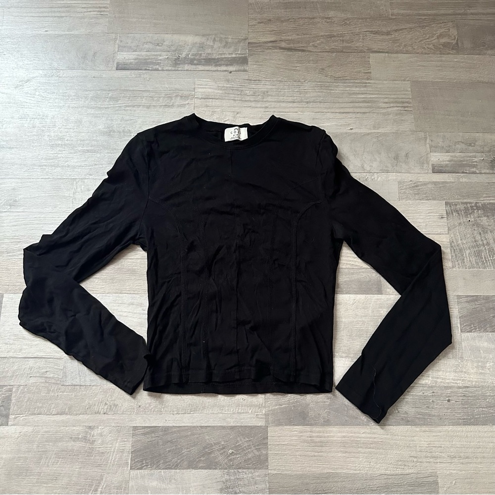 Chic Black Long Sleeve Women's Top